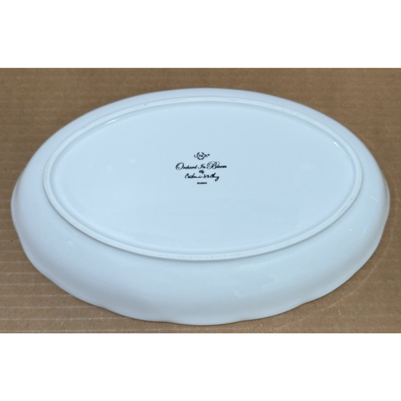 Lenox Orchard in Bloom "Bless This Home" Ceramic Serving Tray 11" x 7. 25" Apple - Picture 7 of 8